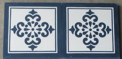Ernesto Encaustic Tile Blue and White Exotic Tiles